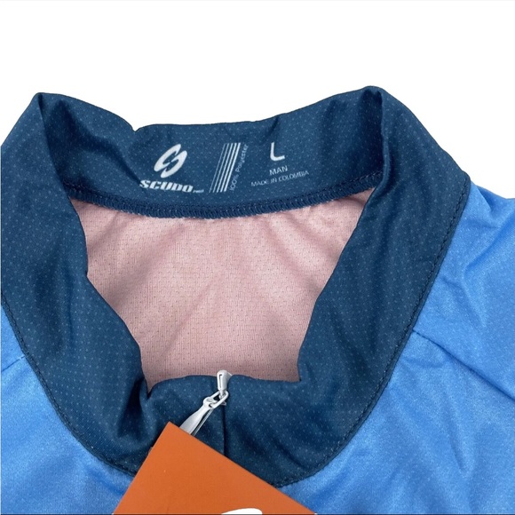 New Mens Scudo Pro Cycling 1/2 Zip Jersey Sz L NWT Shark 3 Pocket - Picture 6 of 8
